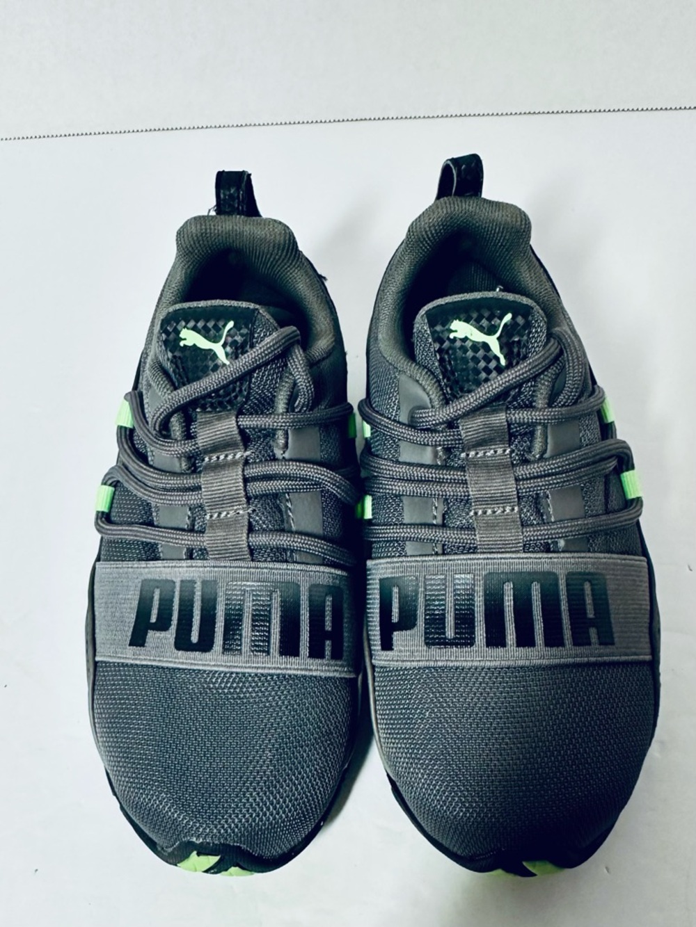PUMA SoftFoam+ 195497-01 Gray Green Mesh Slip-On Kids Sneakers US 12C NWOT